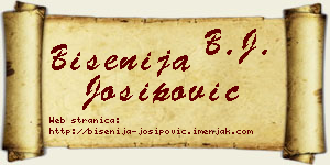 Bisenija Josipović vizit kartica